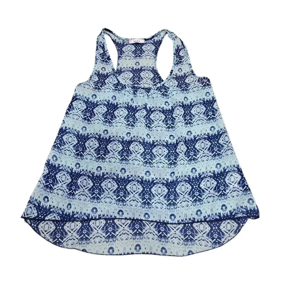 Teenbell Boho Tribal Ikat Pattern Tank S flowy Geometric Drapey Festival Desert